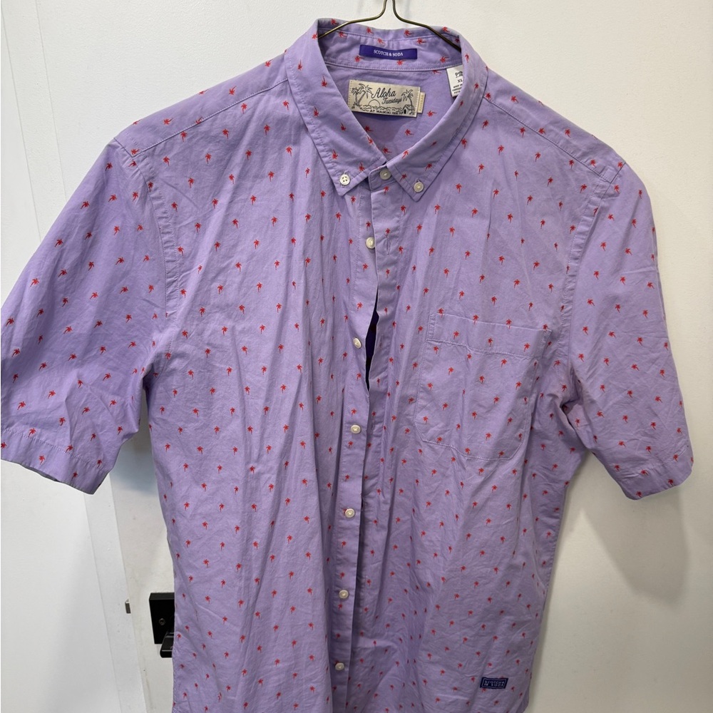 Scotch & Soda Purple Casual Button Down Shirt